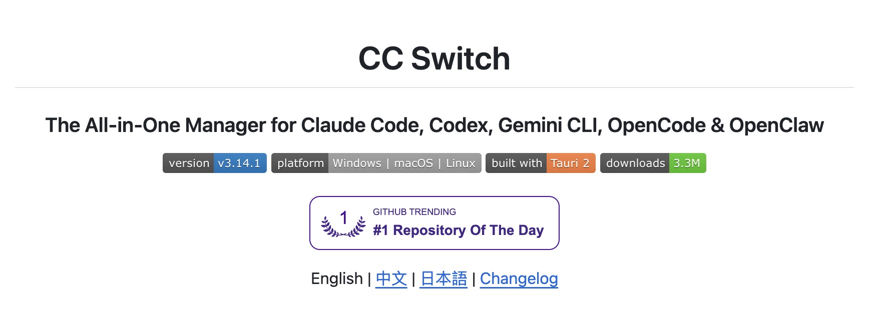 CC Switch 工具 | 1XM.AI